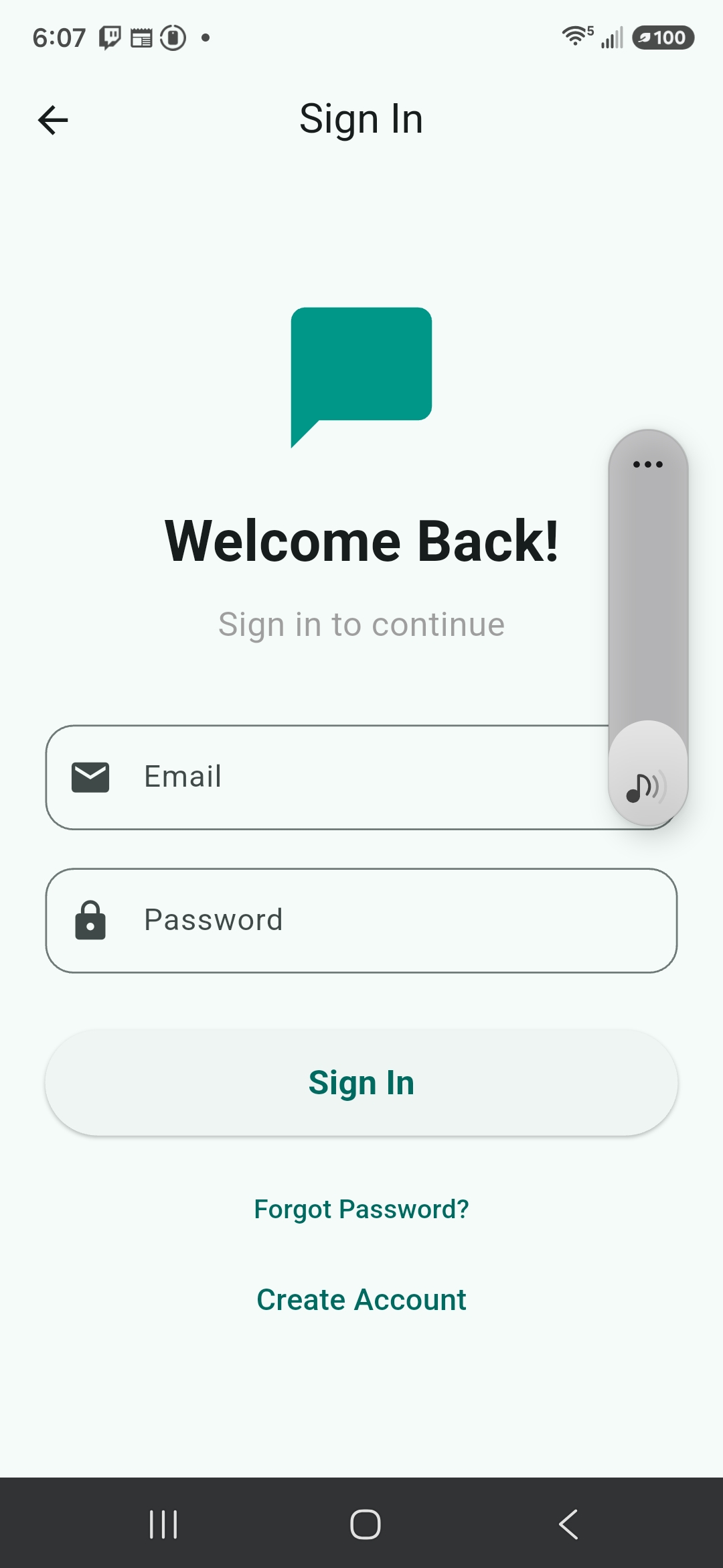 ChatterNest Sign In Page